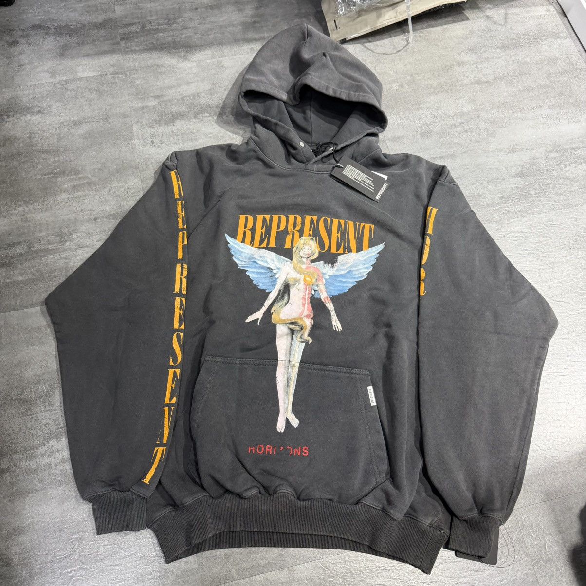 Represent Clo. Represent Reborn Hoodie Aged Black Size US S / EU 44-46 / 1 - 1 Thumbnail