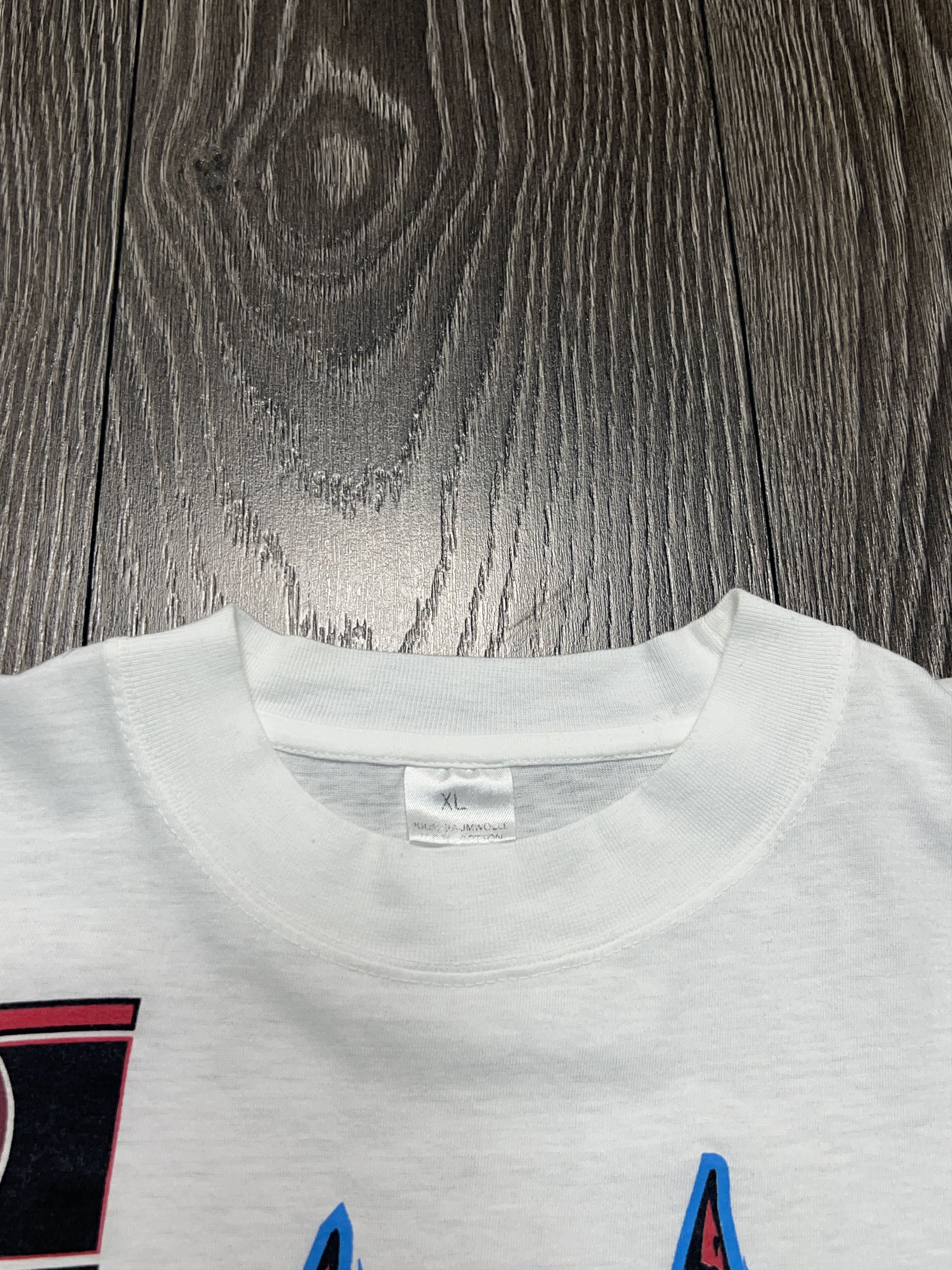 Vintage 1990s NBA Chicago Bulls Basketball Big Logo T Shirt White XL Size US XL / EU 56 / 4 - 3 Thumbnail
