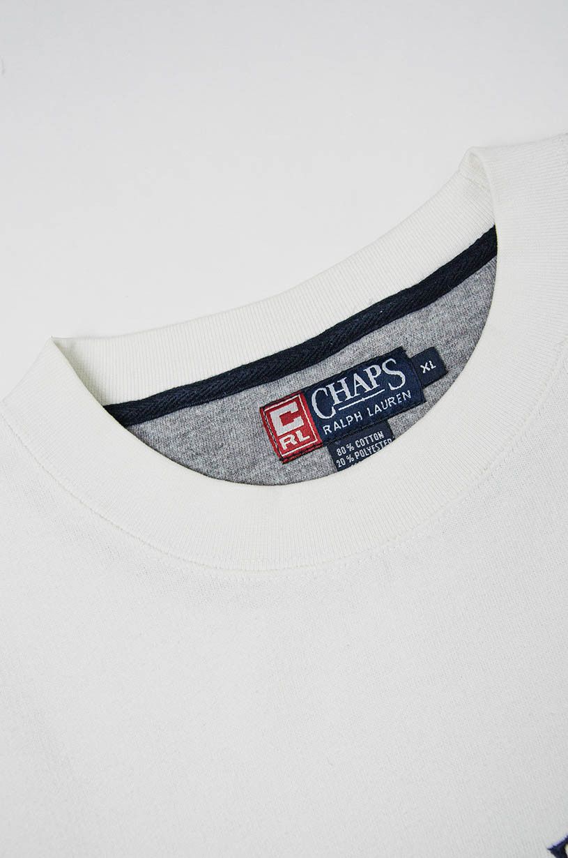 Chaps Ralph Lauren CHAPS Ralph Lauren Sportsman Sweatshirt White - Size XL Size US XL / EU 56 / 4 - 4 Thumbnail