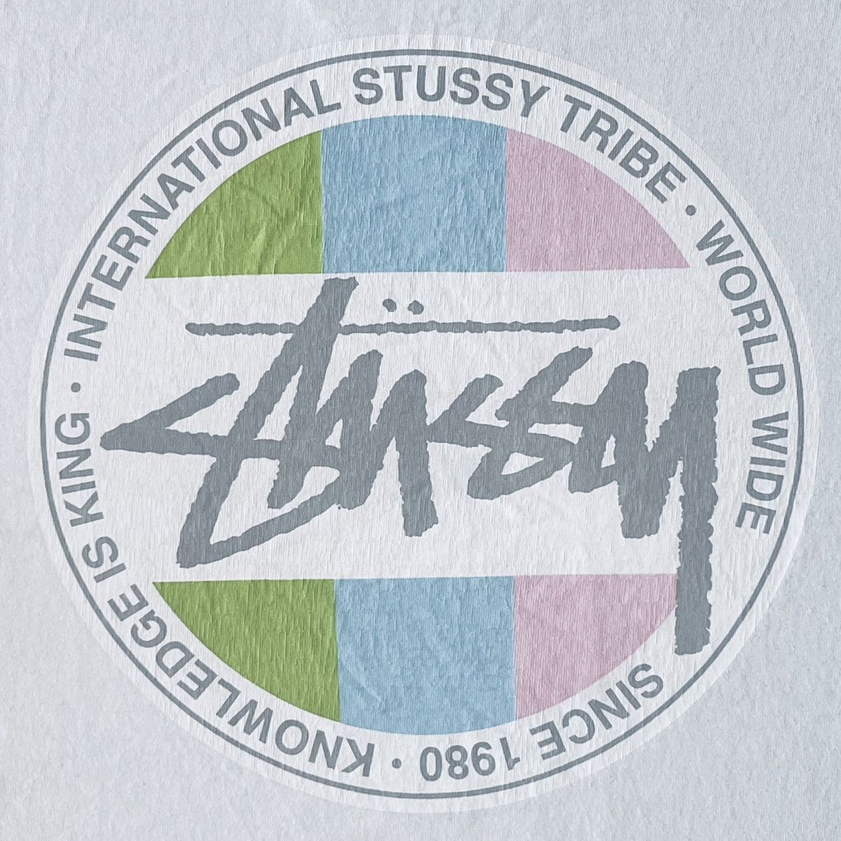 Stussy 🎱 CLASSIC DOT PIGMENT DYED T-SHIRT - Y2K GRAPHIC + STICKER Size US L / EU 52-54 / 3 - 11 Thumbnail
