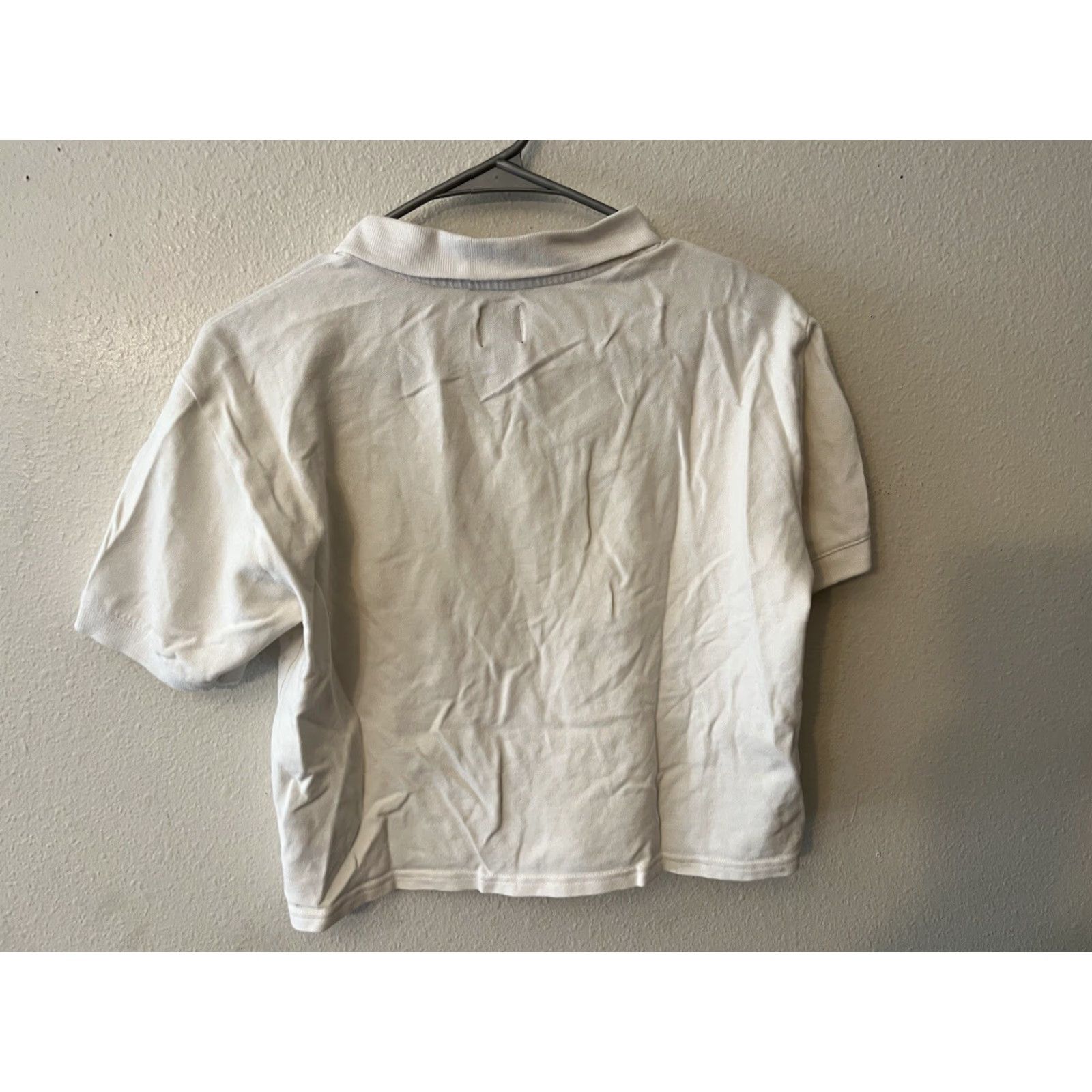 Gap VINTAGE Gap Cropped Polo Shirt Women's XS White Short Sleeve Size 26" / US 2 / IT 38 - 2 Thumbnail