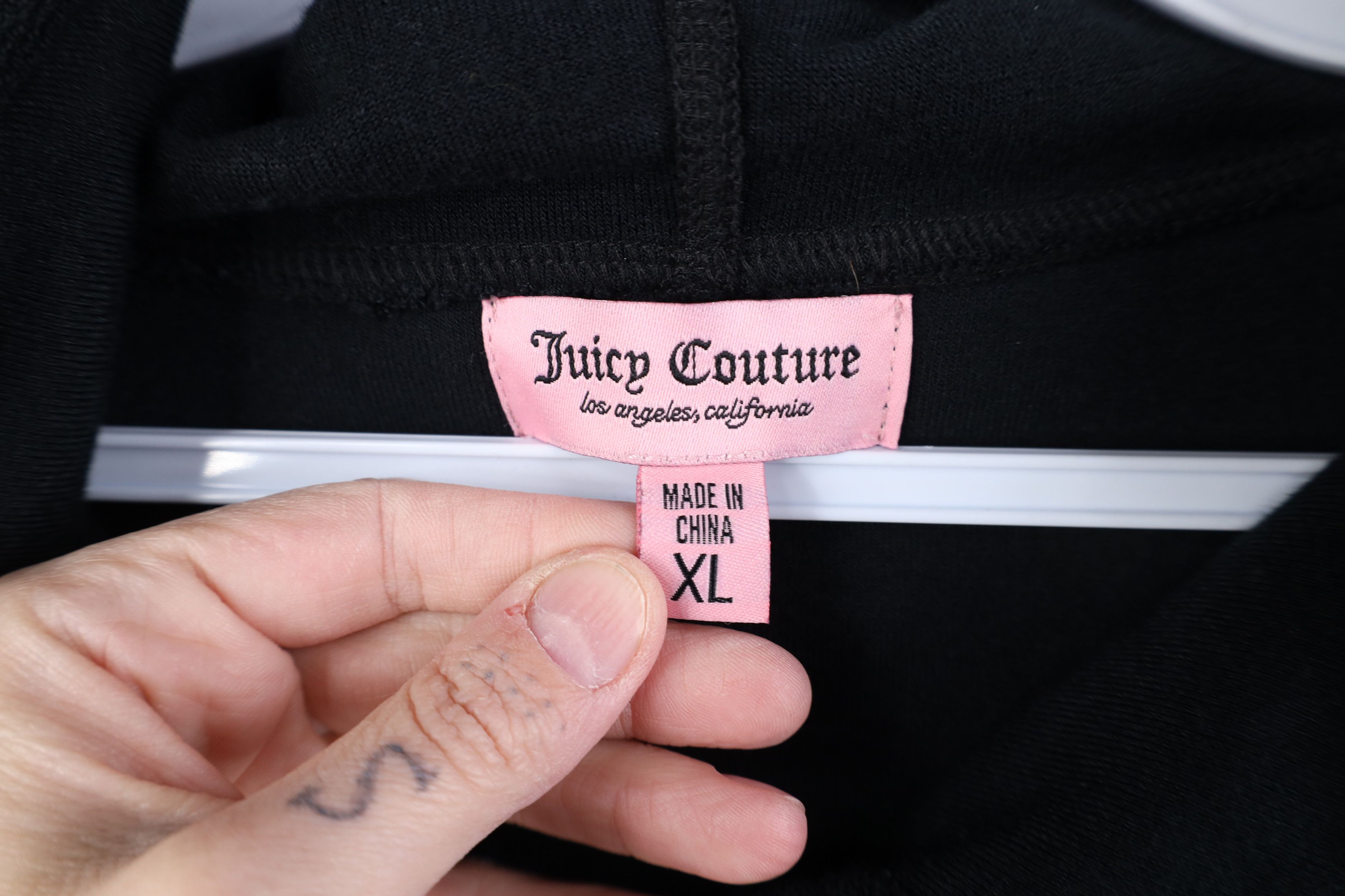 Juicy Couture Vintage 90s Y2K Juicy Couture Terry Cloth Sequin Hoodie Size XL / US 12-14 / IT 48-50 - 7 Thumbnail