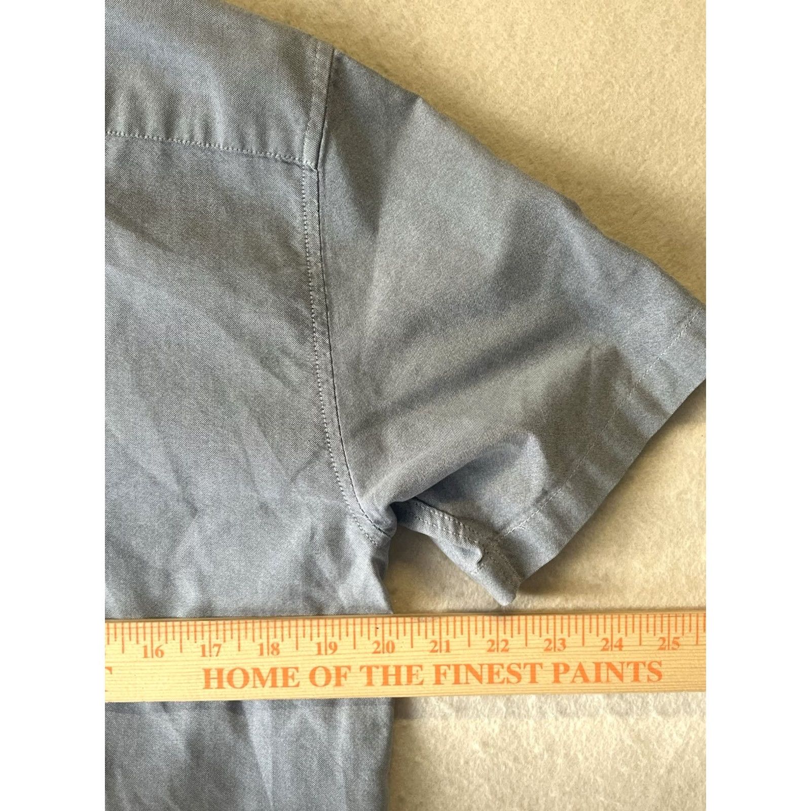 RVCA RVCA Casual Button Up Short Sleeve Pocket Shirt Slim Fit Mens M Gray Size US M / EU 48-50 / 2 - 3 Thumbnail