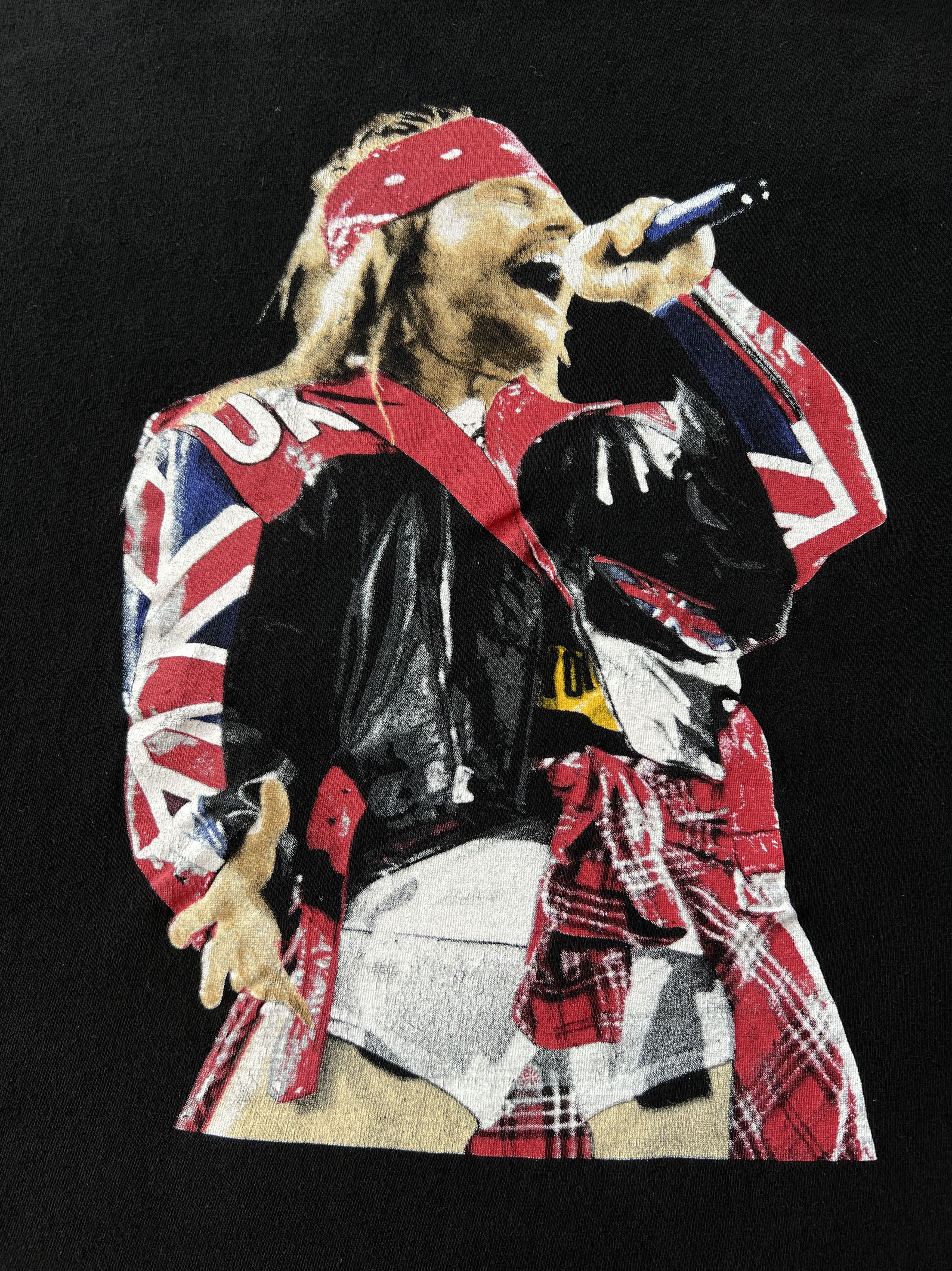 Band Tees Vintage 90s Guns N Roses Axl Rose Black T-shirt Size US XL / EU 56 / 4 - 5 Thumbnail