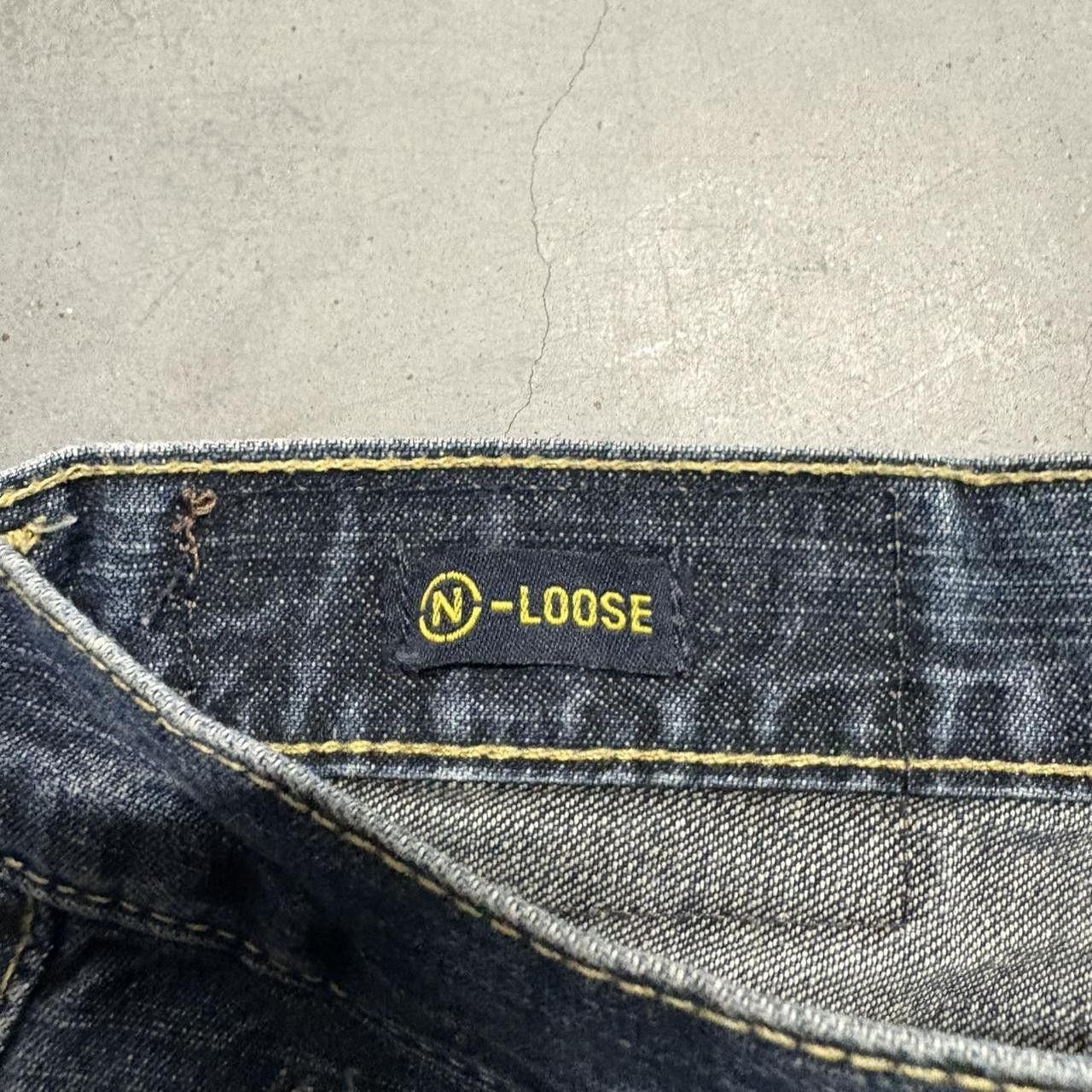 Nautica Crazy Vintage Y2K/2000s Super Baggy WideLeg Nautica Dark Wash Denim Jeans! Size US 36 / EU 52 - 8 Thumbnail