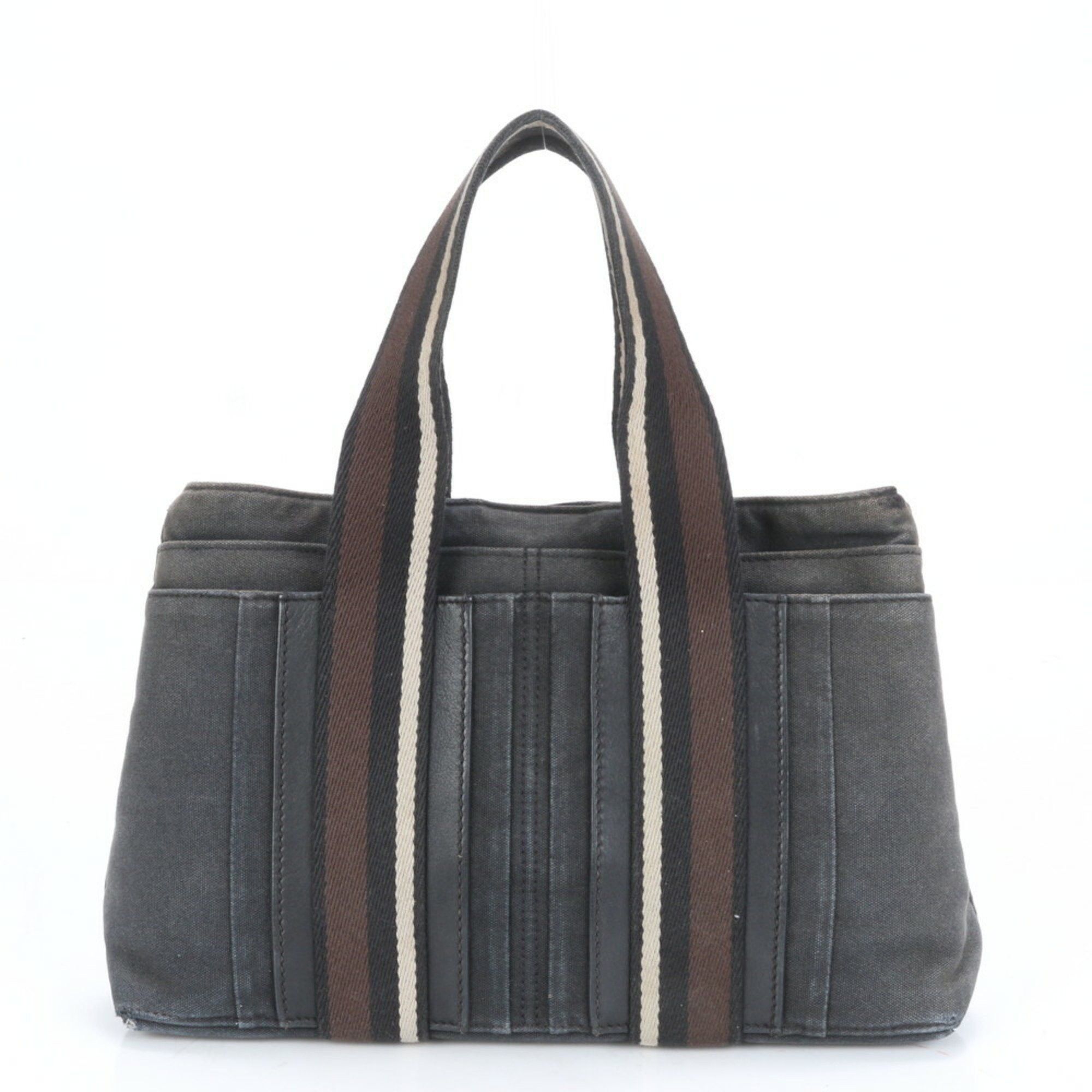 Hermes Troca Horizontal Pm Leather Handbag Tote Bag Black Shoulder Women's