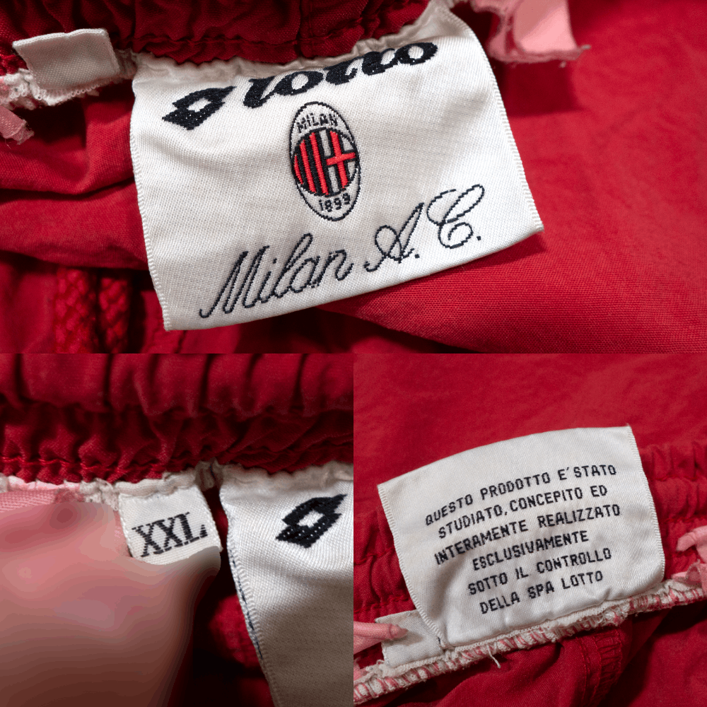 Lotto Sport 90S AC Milan Logo Football Shorts Size US 36 / EU 52 - 8 Thumbnail