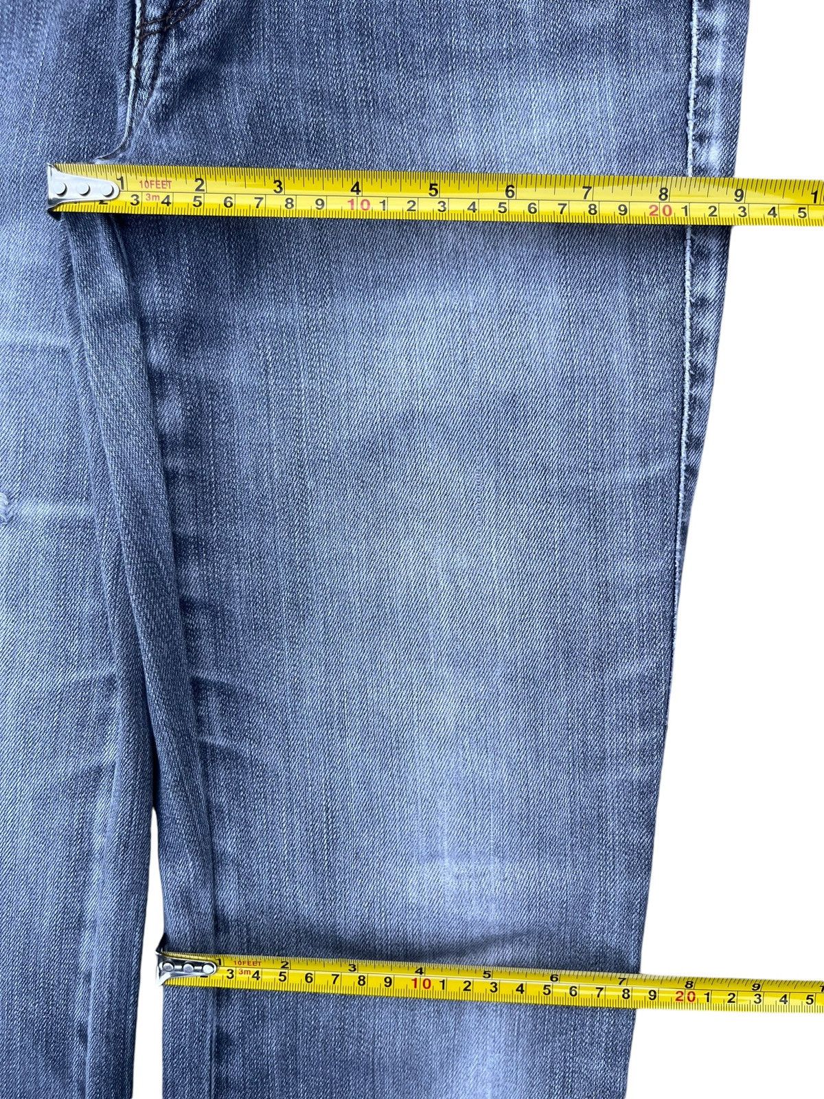 Hysteric Glamour × Japanese Brand × Tornado Mart Vintage Japanese Brand Grey Washed Frayed Leg Flare Jeans Size 25" / US 0 / IT 36 - 14 Thumbnail