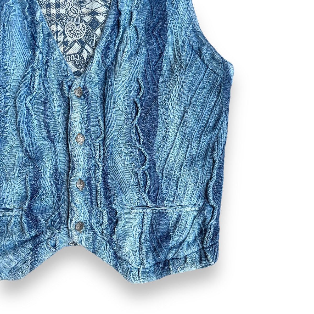 Coogi COOGI AUSTRALIA KNITTED BUTTON UP BUCKLE DENIM VEST JACKET Size US M / EU 48-50 / 2 - 4 Thumbnail