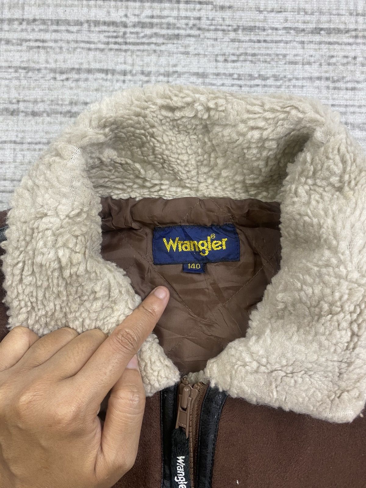 Wrangler Vintage Wrangler B3 Suede Shearling Lined Sherpa Jacket Size US XS / EU 42 / 0 - 7 Thumbnail