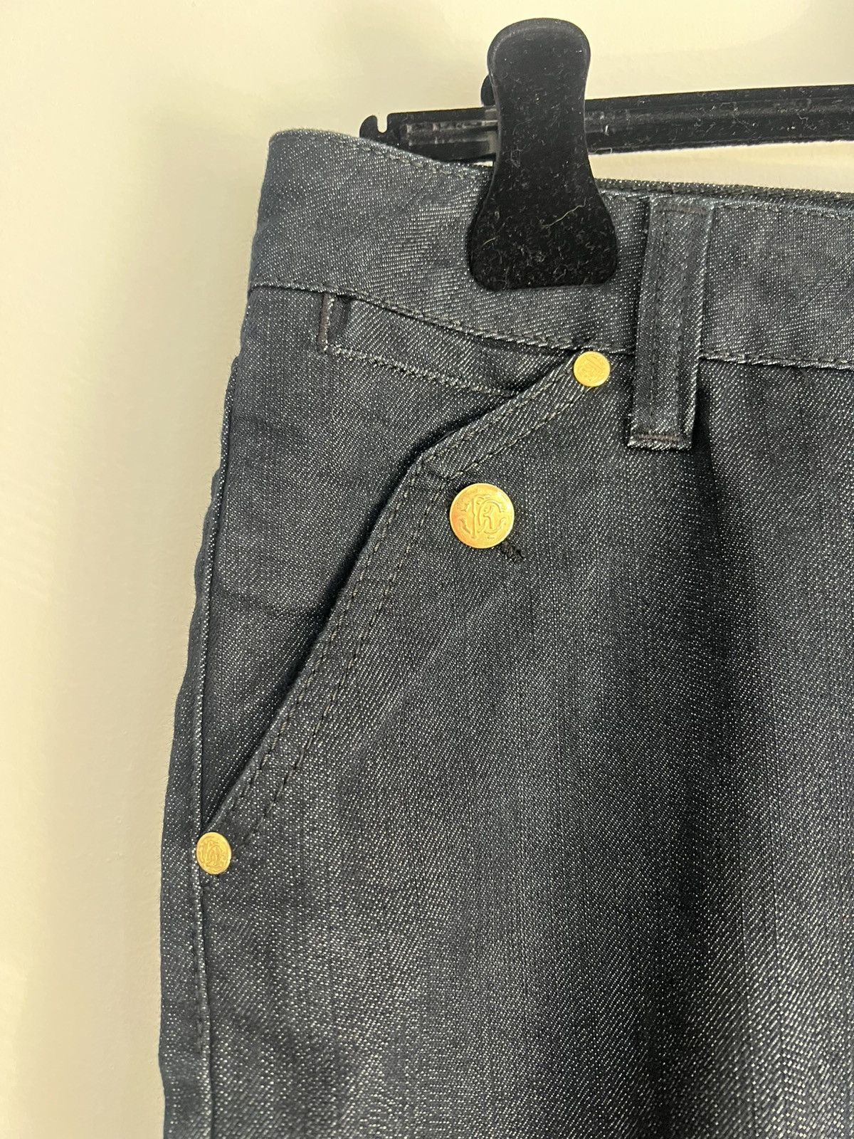 Roberto Cavalli Roberto cavalli L denim skirt blue Size 33" - 4 Thumbnail
