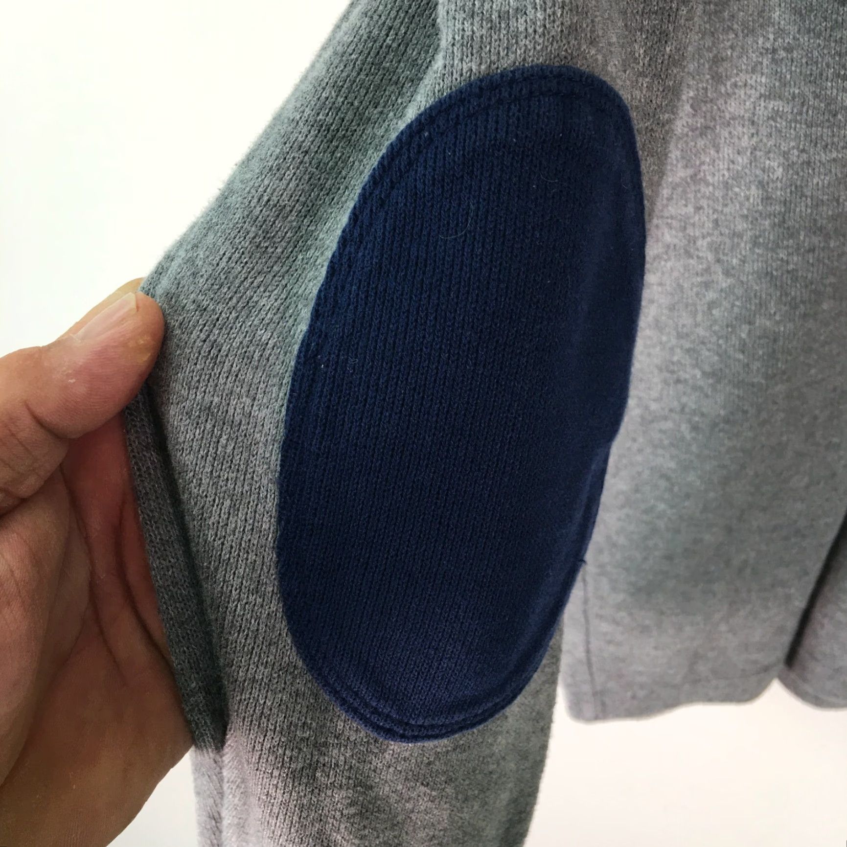 Banana Republic Banana Republic Mens Mock Neck Elbow Patches Gray Pullover Sweater Large Size US L / EU 52-54 / 3 - 4 Thumbnail