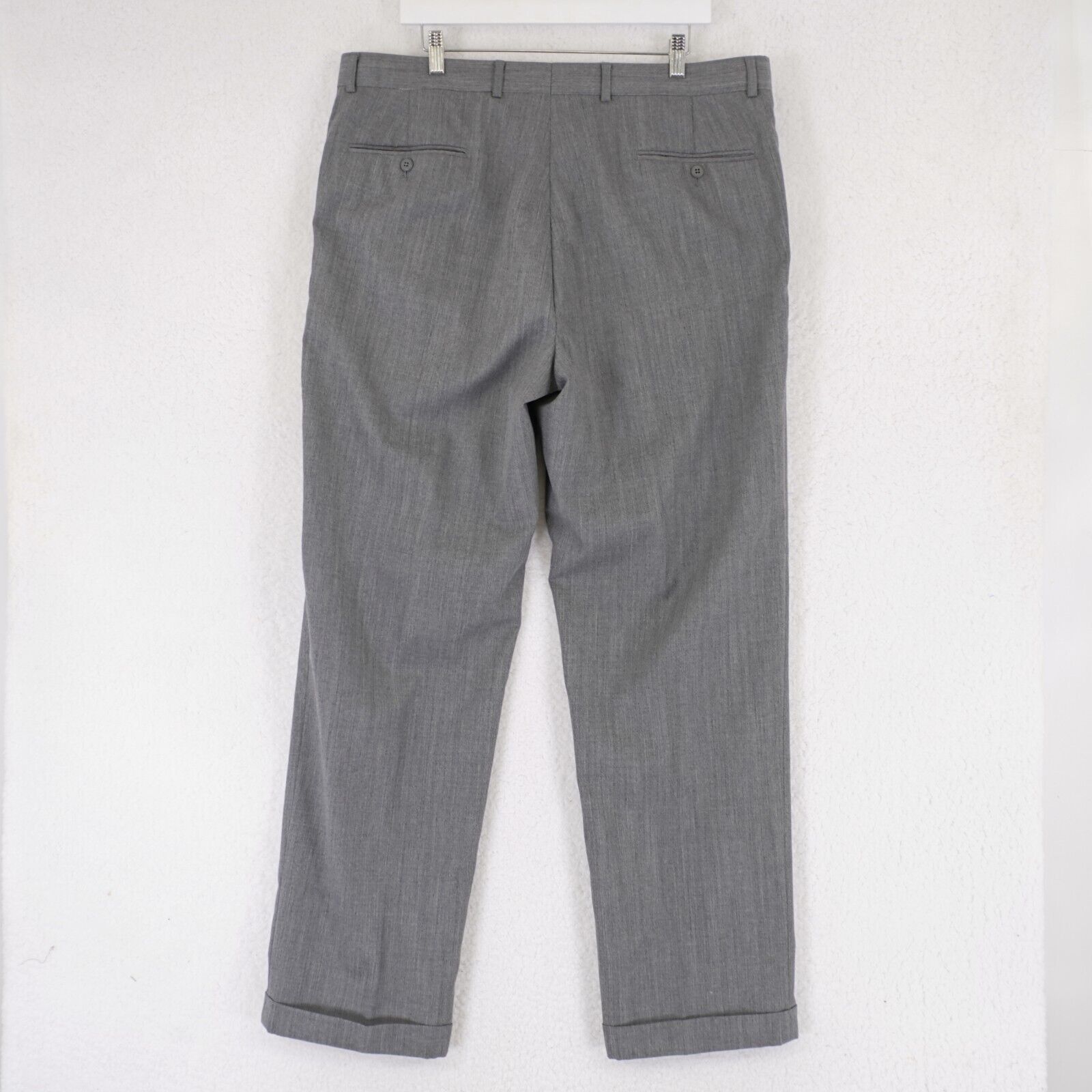 Joseph & Feiss Joseph & Feiss International Twill Wool Blend Gray 38/34 Dre Size 38L - 4 Thumbnail