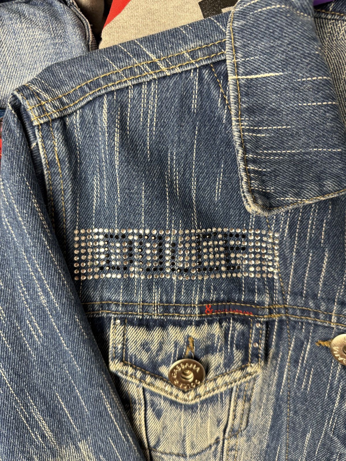 Dolce & Gabbana Dolce & Gabbana Big Logo Denim Y2K Jacket Size S / US 4 / IT 40 - 6 Thumbnail