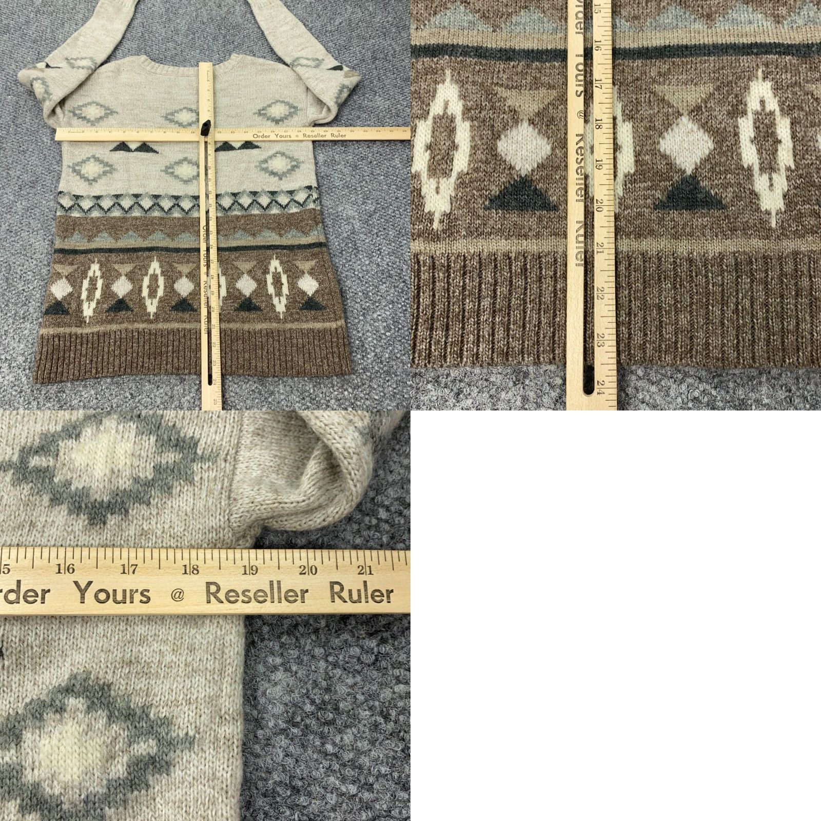 American Eagle Outfitters American Eagle Outfitters Womens Sweater XS Beige Aztec Southwestern Round Neck Size XS / US 0-2 / IT 36-38 - 8 Thumbnail