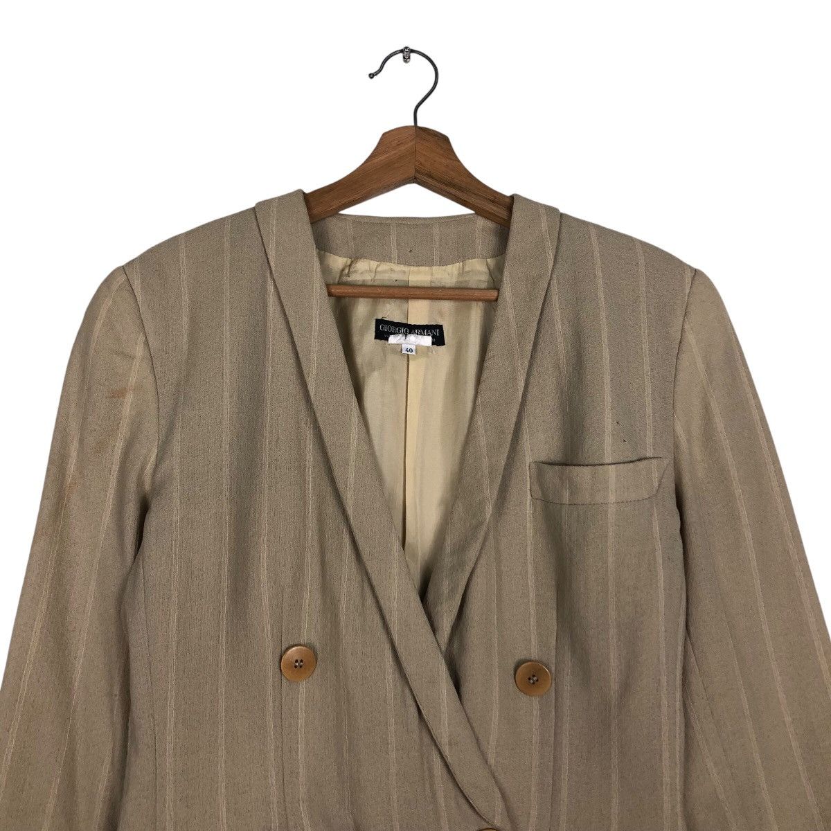 Giorgio Armani 📌Vintage Giorgio Armani Y Collar Coats Jacket Button Size US M / EU 48-50 / 2 - 4 Thumbnail