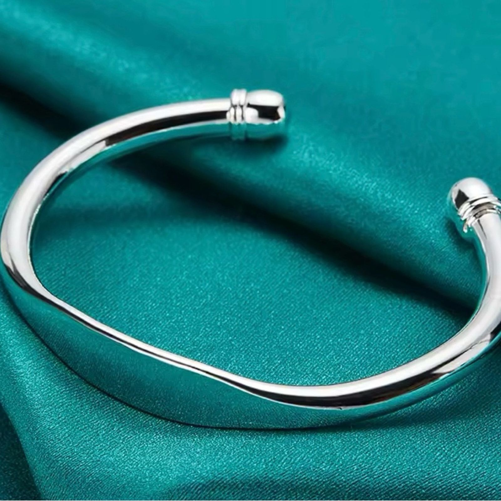 Other Sterling Silver Cuff Bangle Bracelet For Women Man Size ONE SIZE - 3 Thumbnail