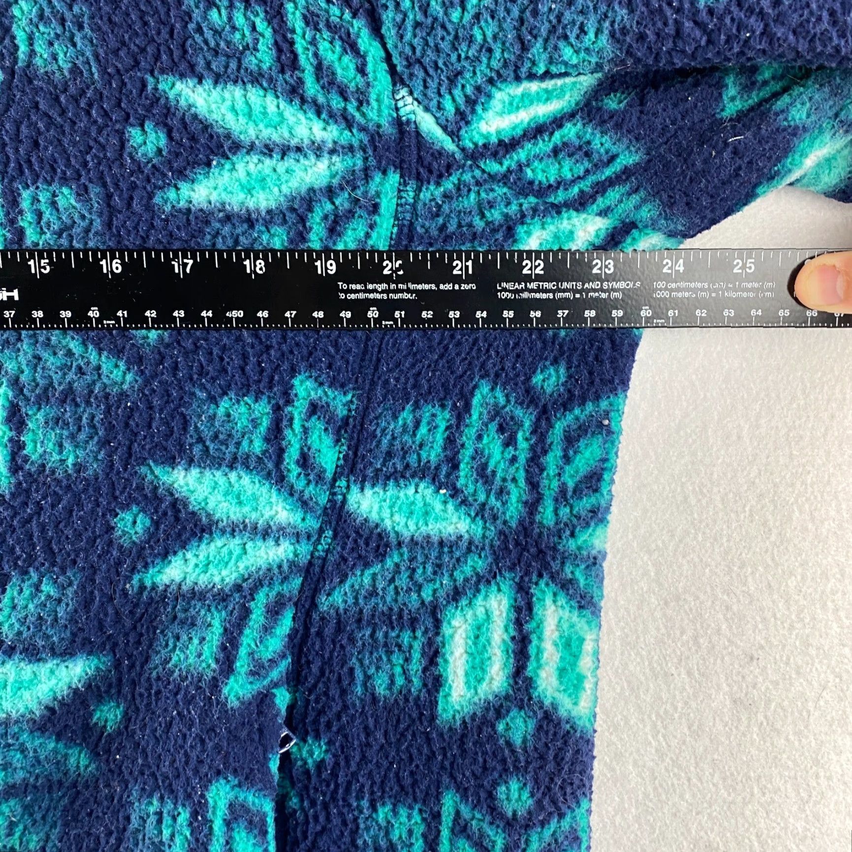 Lands' End Lands End Womens Large L Blue Full Zip Sweater Snowflake Aztec Pattern Shirt Size L / US 10 / IT 46 - 6 Thumbnail