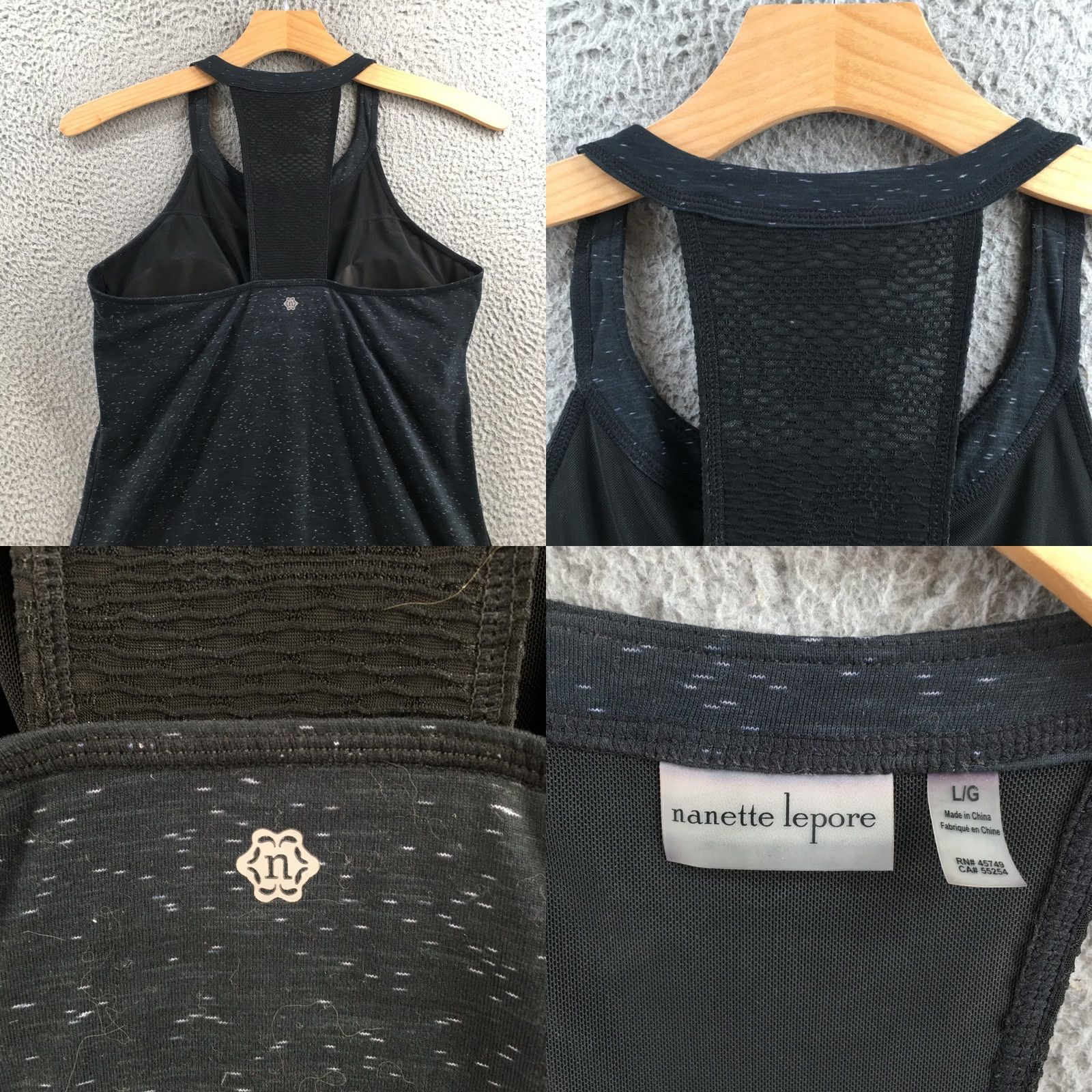 Nanette Lepore Nanette Lepore Tank Dress Women L Black Speckled Sleeveless Racerback Casual Size L / US 10 / IT 46 - 8 Thumbnail