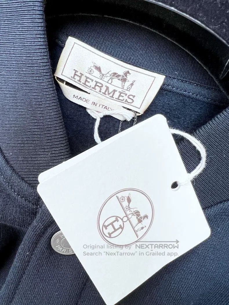 Hermes Hermes Navy blue quarterb H classic geometric horse head p Size M / US 6-8 / IT 42-44 - 6 Thumbnail