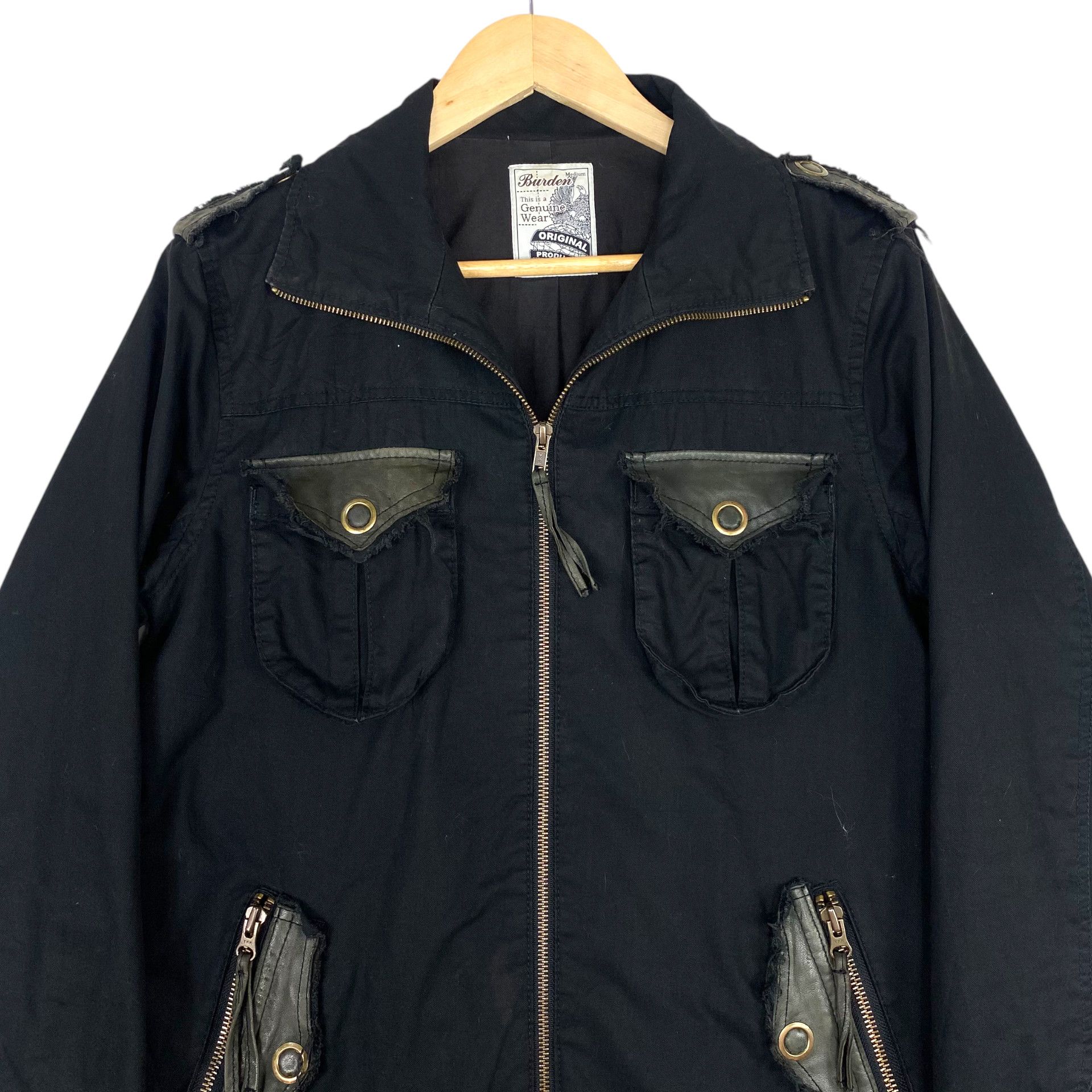 If Six Was Nine 💥BURDEN BIKER ZIPPER JACKET SHEEPSKIN POCKET Size US M / EU 48-50 / 2 - 4 Thumbnail