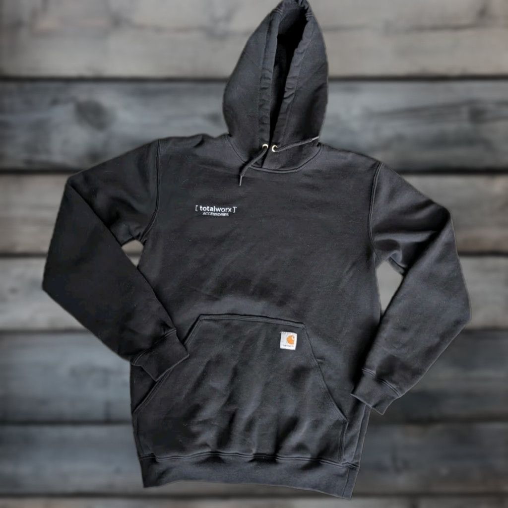 Carhartt EUC Carhartt Hoodie Mens Small Black Fleece Midweight Relaxed Pullover K121 Totalworx Size US S / EU 44-46 / 1 - 1 Thumbnail