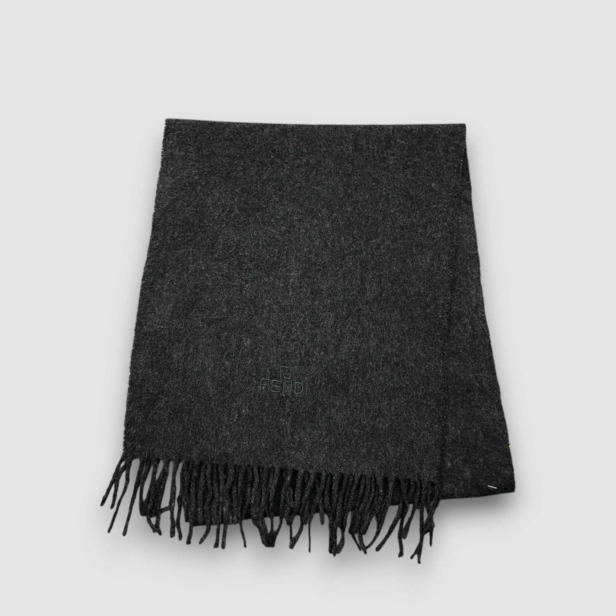 Fendi Vintage 90s Fendi Scarf Muffler Wool Cashmere Scarves Size ONE SIZE - 3 Thumbnail