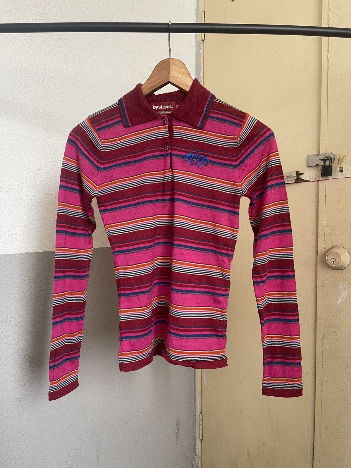 Hysteric Glamour × Japanese Brand Hysteric Glamour Logo Polo Stripes Size XS / US 0-2 / IT 36-38 - 1 Thumbnail