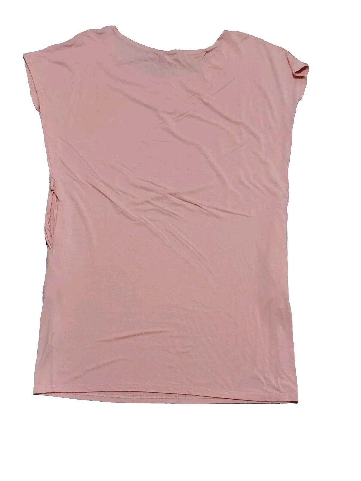 Evan Picone Piko Dress Large Pockets Blush Pink Sheath T Shirt Style Size L / US 10 / IT 46 - 2 Thumbnail
