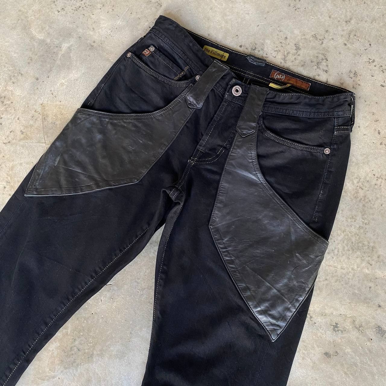 AG Adriano Goldschmied FLARE AG Adriano Goldschmied "The Fillmore" Leather Western Size US 29 - 3 Thumbnail