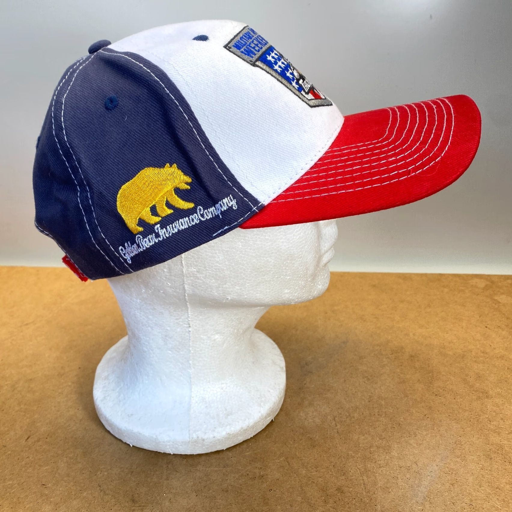 Vintage VINTAGE Stockton Thunder Military Appreciation Weekend 2013 Strapback Hat USA Flag RWB Size ONE SIZE - 3 Thumbnail