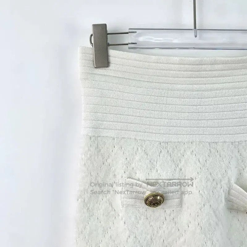 Balmain Balmain White Women's Midi Skirt . Size 23" - 3 Thumbnail