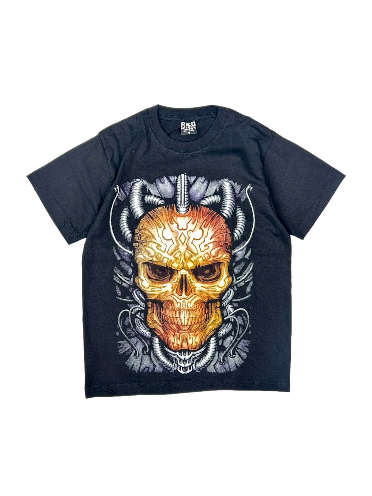 Vintage Vintage Rock Skull Skeleton black tee Size US M / EU 48-50 / 2 - 2 Thumbnail