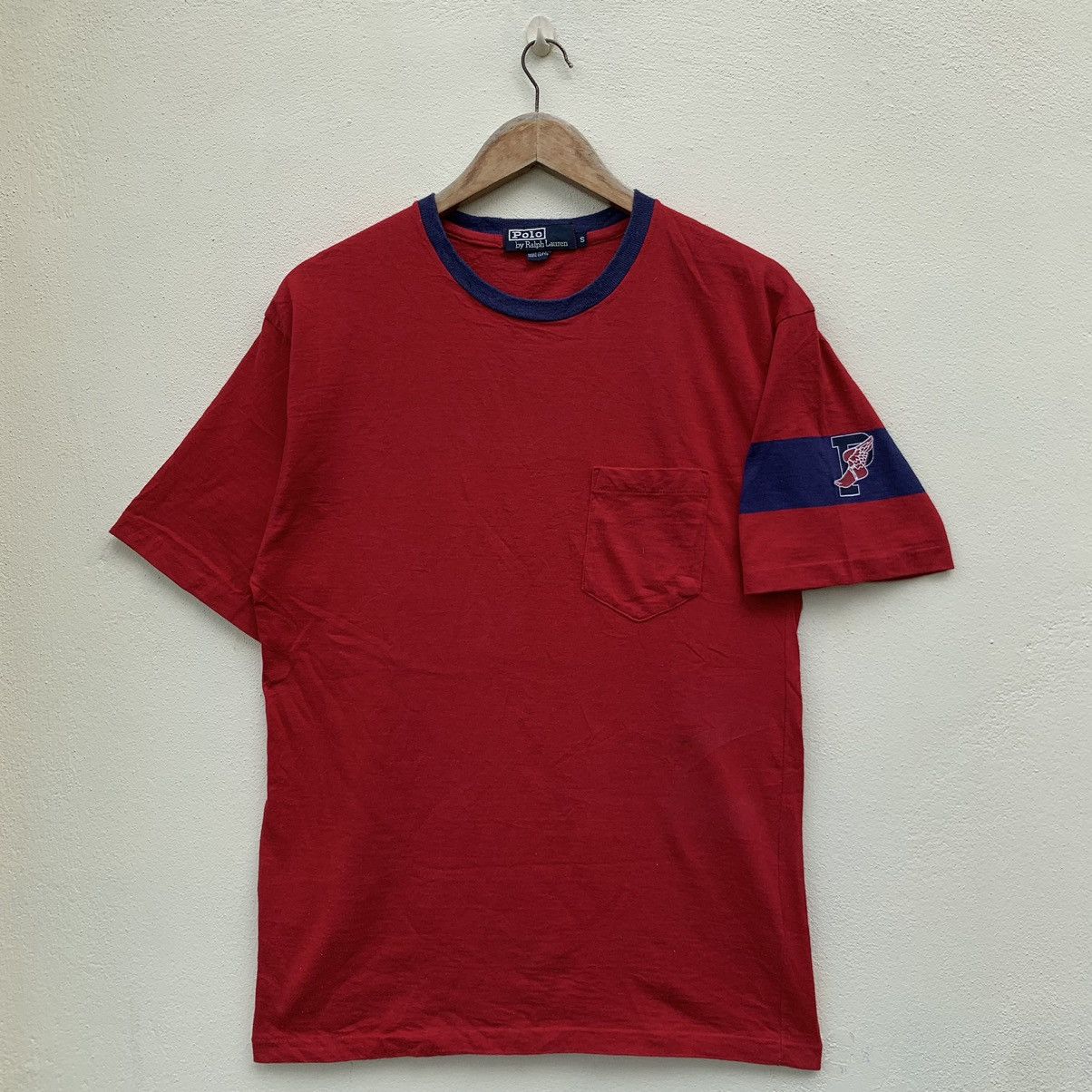 Polo Ralph Lauren × Ralph Lauren × Vintage Vintage 90s POLO RALPH LAUREN P-WING POCKET T-shirt Size US S / EU 44-46 / 1 - 1 Thumbnail