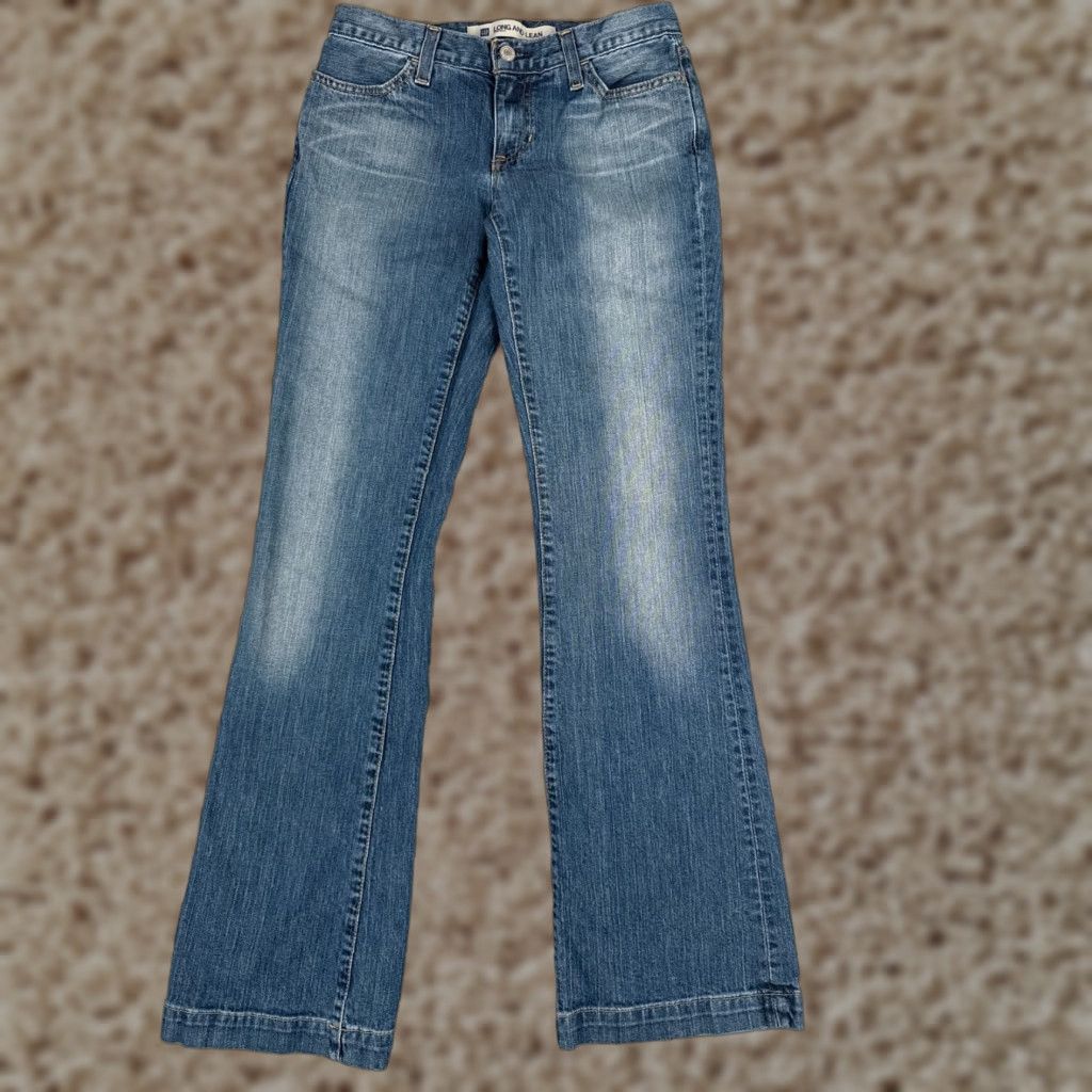 Gap VINTAGE Gap Jeans Womens Blue Bootcut Long And Lean 27x32 Jeans Distressed 100% Cotton Relaxed Regular US Made 2 XS? Size 26" / US 2 / IT 38 - 1 Thumbnail