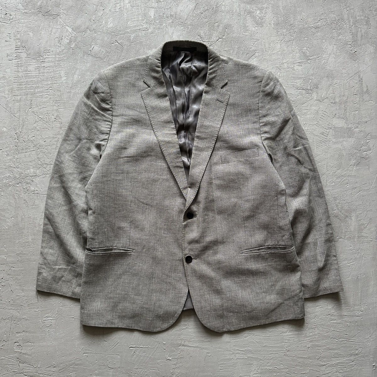 Givenchy Givenchy Grey Houndstooth Blazer Jacket Size US L / EU 52-54 / 3 - 1 Thumbnail