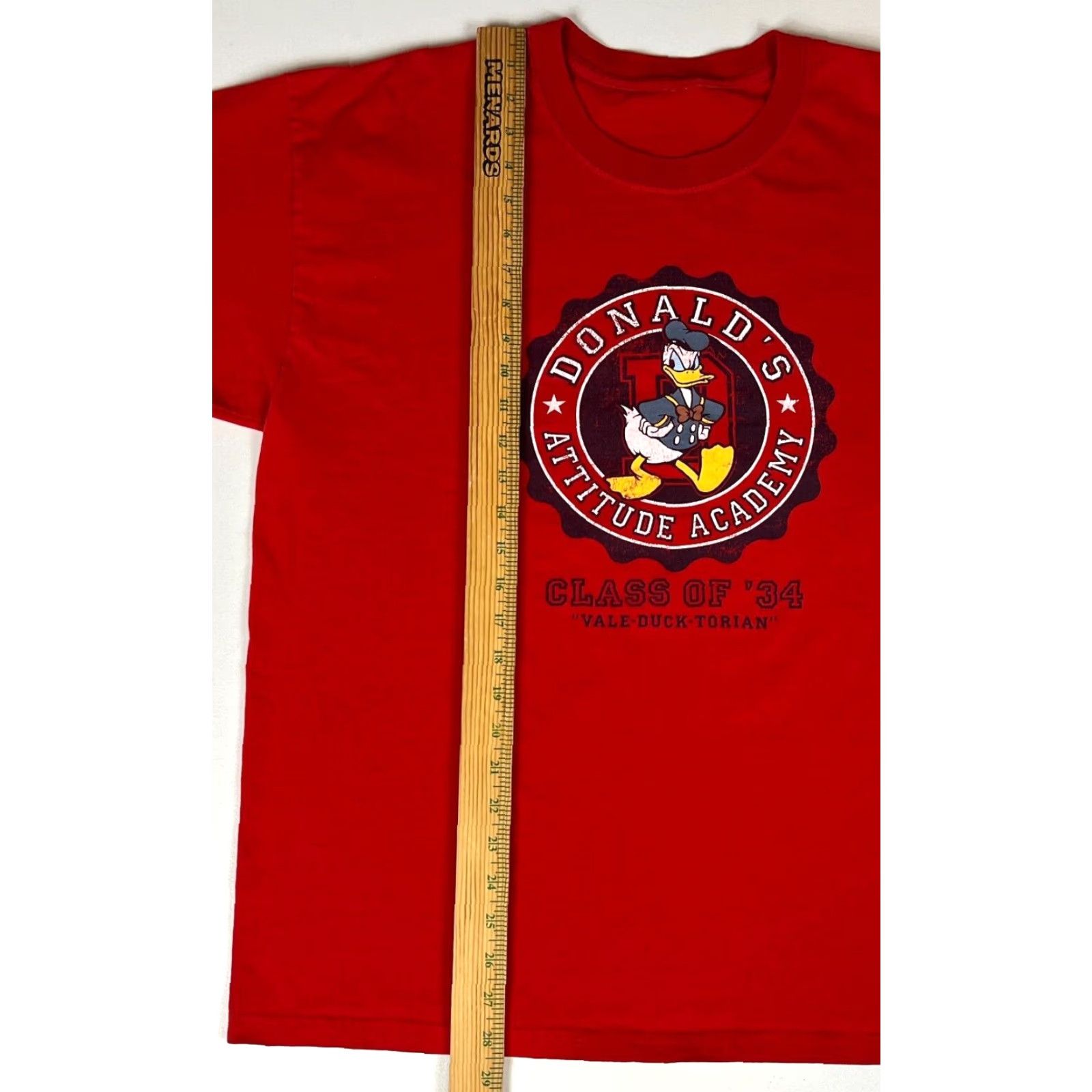 Disney VINTAGE Walt Disney World Donald's Attitude Academy Class of '34 T-Shirt Mens L Red Size US L / EU 52-54 / 3 - 5 Thumbnail