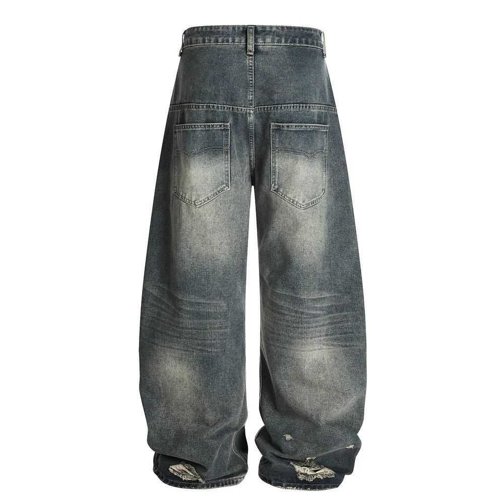 Vintage Men's punk washed ripped scimitar jeans Size US 34 / EU 50 - 2 Thumbnail