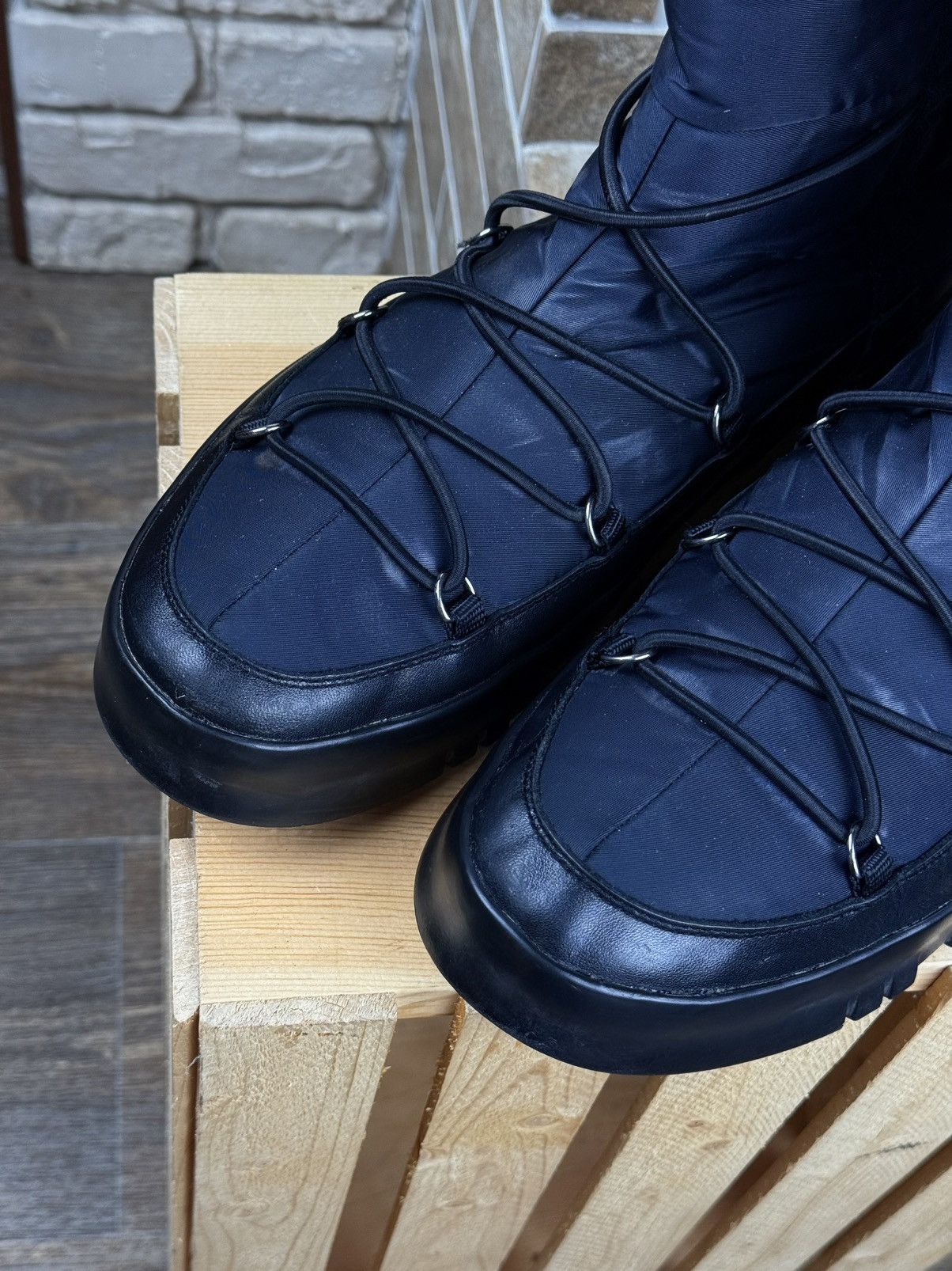 Prada Prada Black Snow Boots Size US 9 / EU 42 - 10 Thumbnail