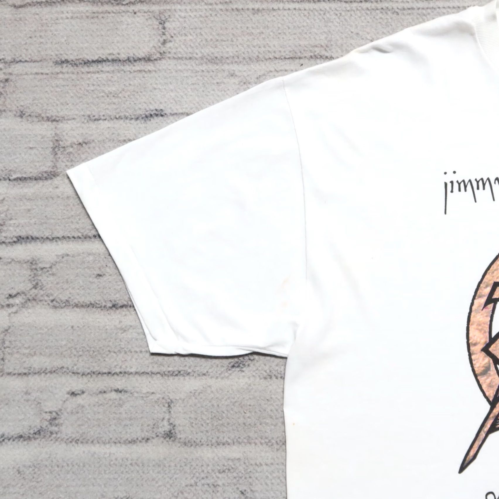 Hanes Vintage 1995 Jimmy Page Robert Plant World Tour Shirt XL White Mens T-Shirt Short Sleeve Vintage 1995 World Tour Shirt Mens XL White Size US XL / EU 56 / 4 - 5 Thumbnail