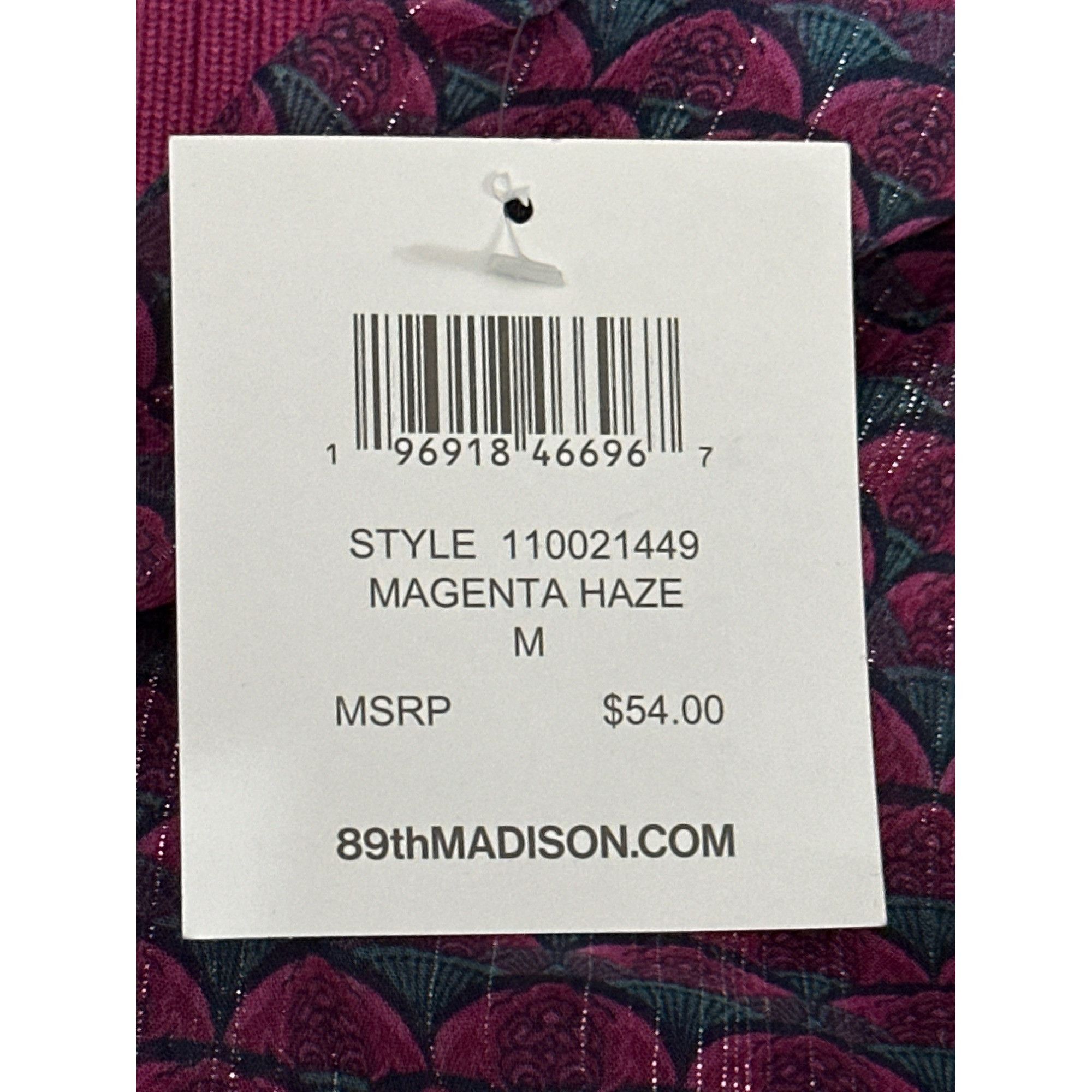 Other 89th Madison NWT Medium Sheer Magenta Haze Knit Peplum Top M Size M / US 6-8 / IT 42-44 - 12 Thumbnail