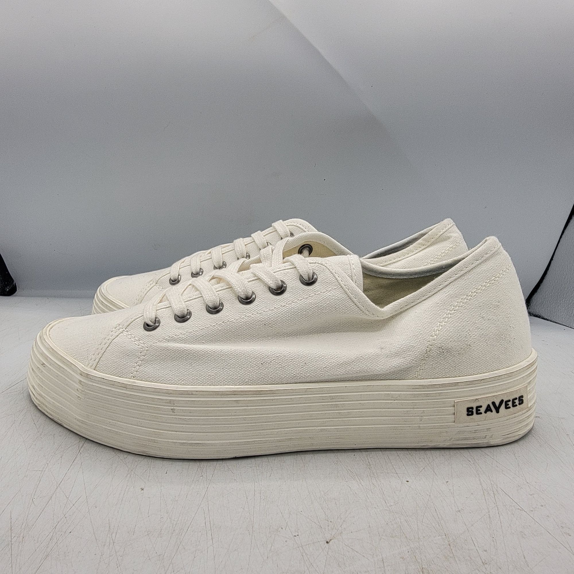 SeaVees Seavees Monterey Sneaker Platform Womens 9 White Bleach Cott Size US 9 / IT 39 - 12 Thumbnail