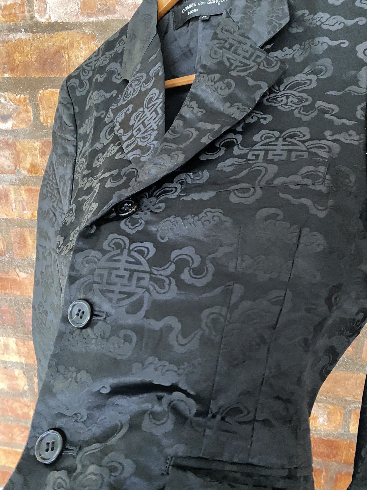 Comme des Garcons SS1991 SILK CDG NOIR chinese manuscript hologram symbol Size M / US 6-8 / IT 42-44 - 9 Thumbnail