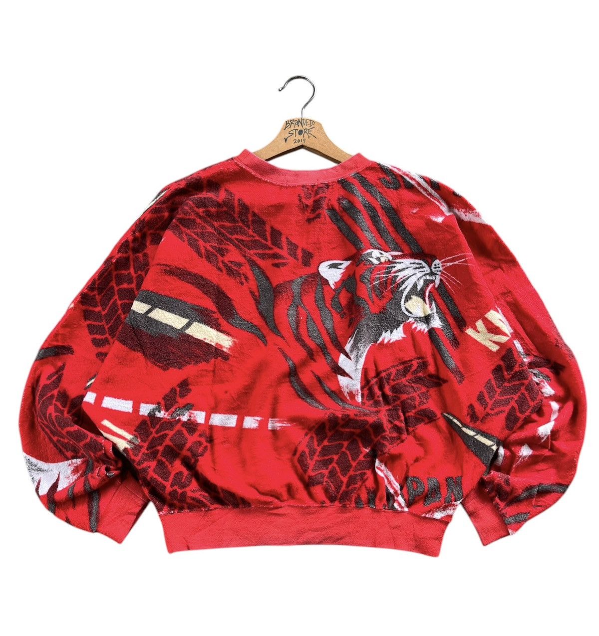 Designer × Japanese Brand × Kansai Yamamoto RARE Vintage Kansai Yamamoto Tiger Logo OVP Sweetshirt 90s Size US M / EU 48-50 / 2 - 1 Thumbnail