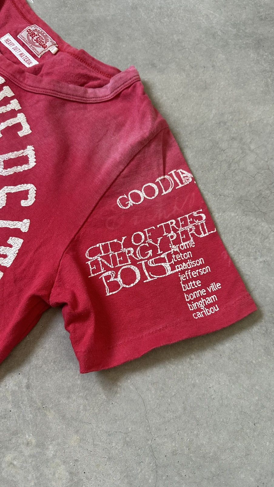 Japanese Brand VINTAGE CUBE SUGAR LEWIS UNIVERSITY FADED TEE Size US S / EU 44-46 / 1 - 4 Thumbnail