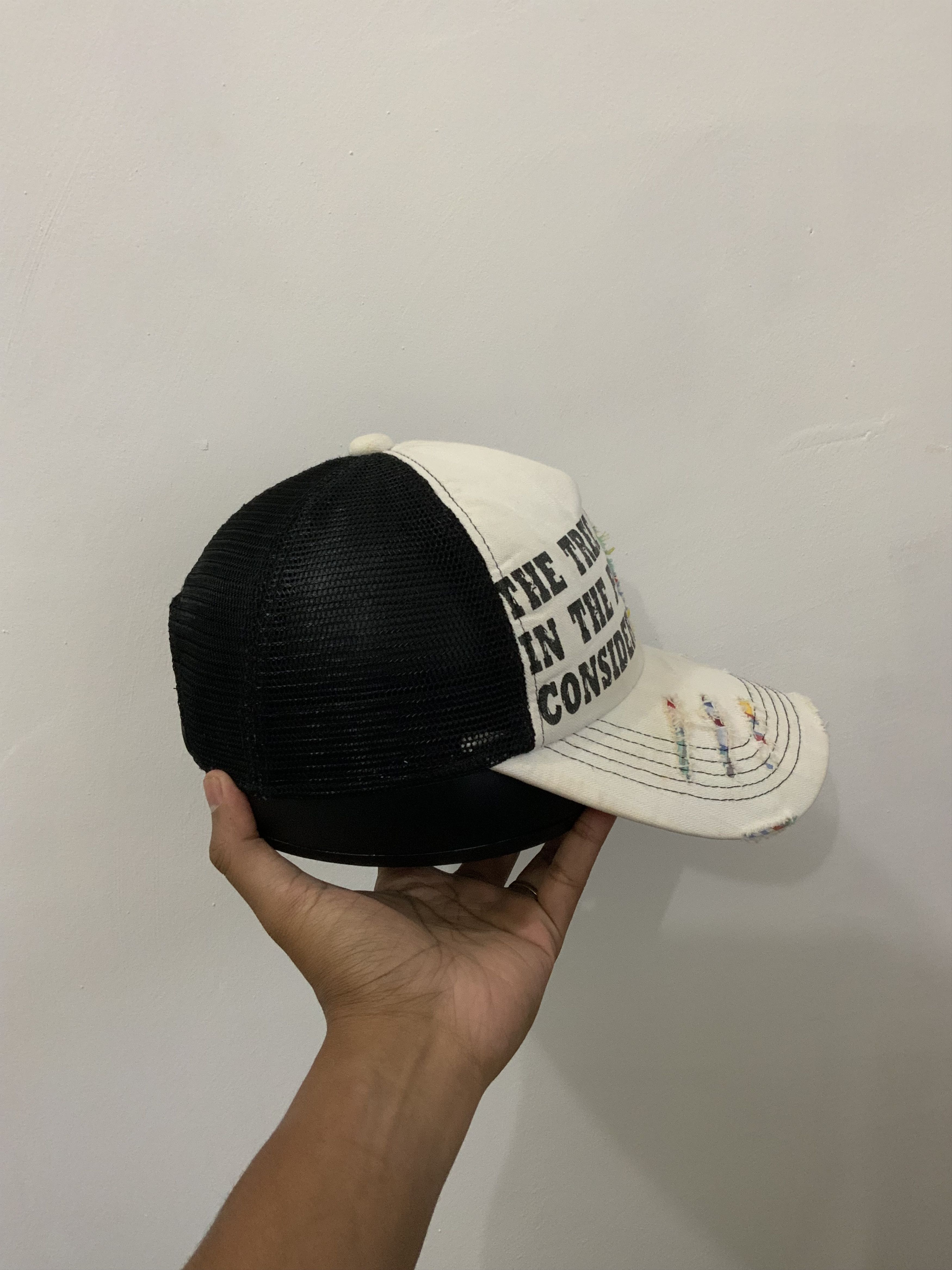 If Six Was Nine Peace Distressed Trucker Hat Size ONE SIZE - 5 Thumbnail