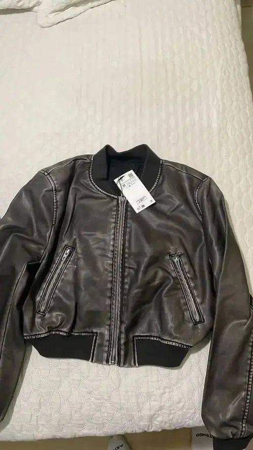 Japanese Brand Retro Long Sleeve Crop Bomber Jacket Size S / US 4 / IT 40 - 2 Thumbnail