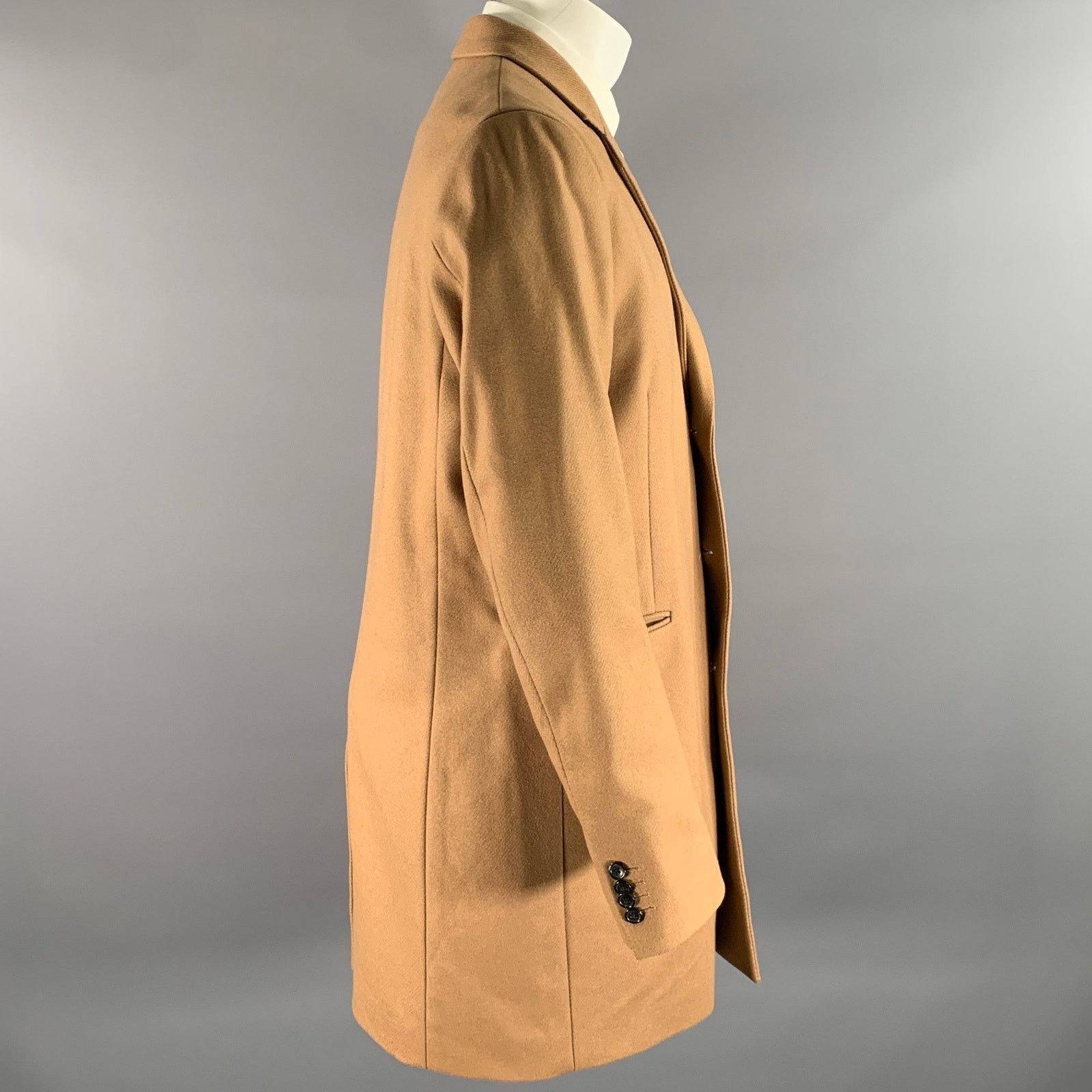 Paul Smith PS by PAUL SMITH Size XL Camel Wool Blend Notch Lapel Coat Size US XL / EU 56 / 4 - 3 Thumbnail