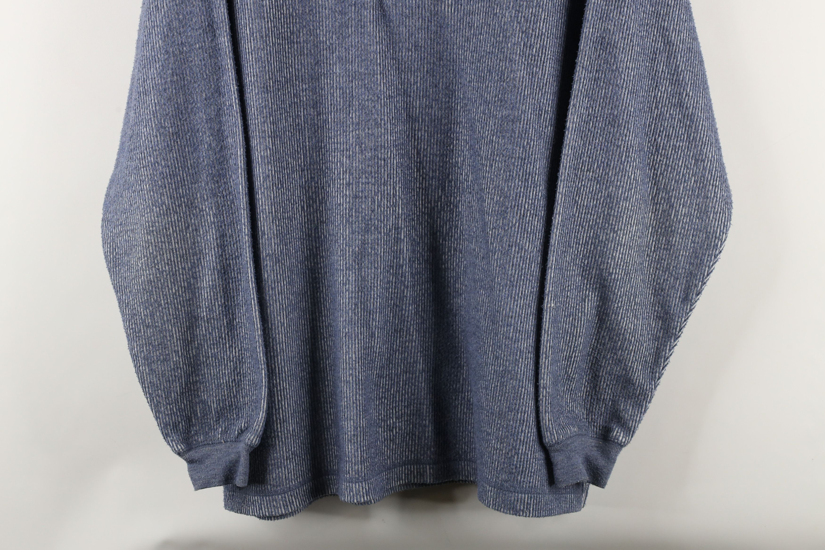 Vintage Vintage 90s Streetwear Fleece Ribbed Knit Long Sleeve Polo Size US M / EU 48-50 / 2 - 3 Thumbnail