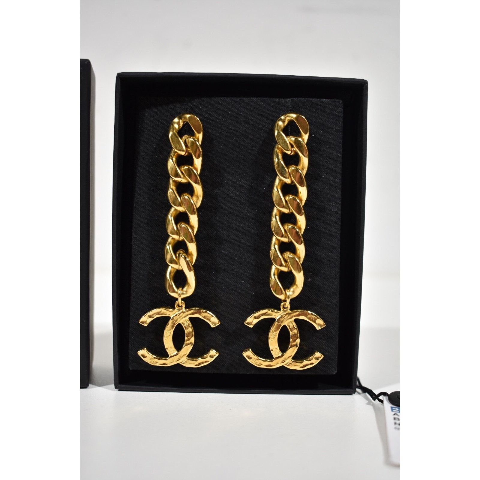 Chanel Chanel Curb Link Chain XLarge Thick Statement Drop Earrings Size ONE SIZE - 6 Thumbnail